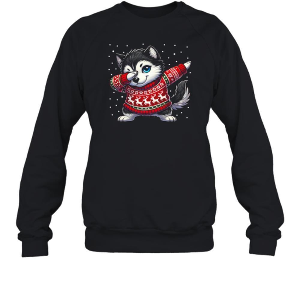 Christmas Husky Lover Dog Owner Pet Gift Funny Holiday Cute Christmas Sweatshirt